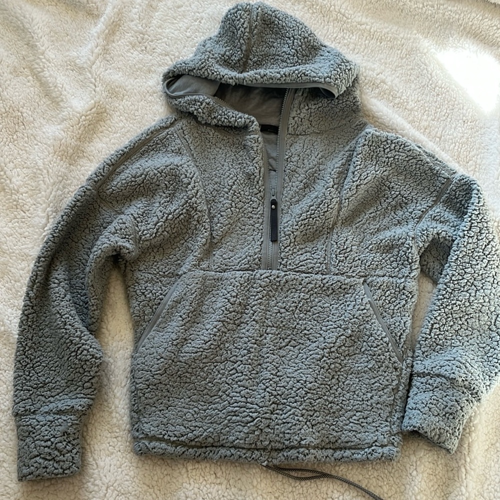 Prana fluffy fuzzy half zip pullover sweater jacket S